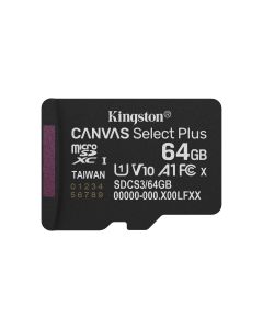 Kingston Technology 64GB micSDXC Canvas Select Plus Gen3 100R A1 enkel pakket zonder ADP