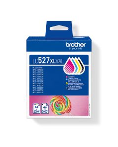 Brother LC527XLVAL inktcartridge 4 stuk(s) Origineel Hoog (XL) rendement Zwart, Cyaan, Magenta, Geel