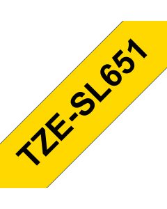 Brother TZE-SL651 labelprinter-tape Zwart op goud