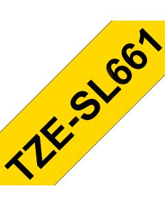Brother TZE-SL661 labelprinter-tape Zwart op geel