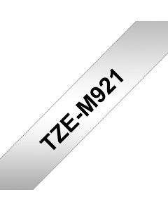 Brother TZE-M921 labelprinter-tape Zwart op metallic
