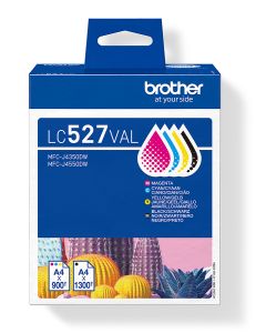 Brother LC-527VAL inktcartridge 4 stuk(s) Origineel Zwart, Cyaan, Magenta, Geel