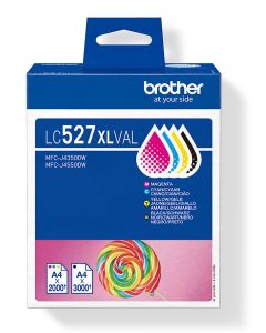 Brother LC-527XLVAL inktcartridge 4 stuk(s) Origineel Hoog (XL) rendement Zwart, Cyaan, Magenta, Geel