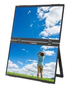 Verbatim Portable 15.6" FHD Dual Monitor Essentials Draagbare monitor Zwart 39,6 cm (15.6") LCD 1920 x 1080 Pixels