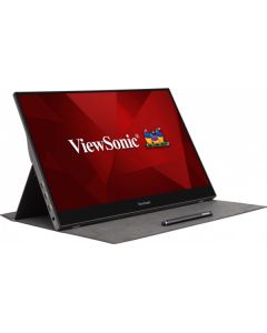 Viewsonic TD1655 computer monitor 39,6 cm (15.6") 1920 x 1080 Pixels Full HD LED Touchscreen Multi-gebruiker Zwart, Zilver