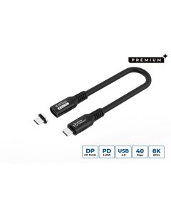 Microconnect MC-LS-USB4CC0.15 USB-kabel USB4 Gen 3x2 0,15 m USB C 240 W Zwart