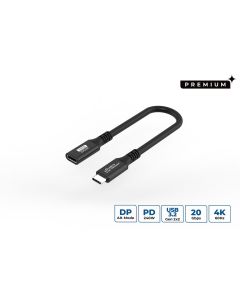 Microconnect USB3.2CC015EX USB-kabel USB 3.2 Gen 2x2 0,15 m USB C 20 Gbit/s 240 W Zwart