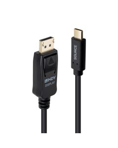 Lindy 43500 video kabel adapter 1 m USB Type-C DisplayPort Zwart