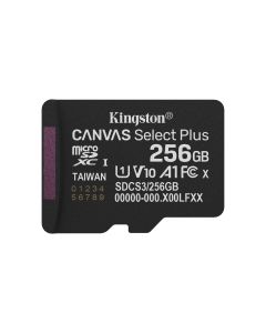 Kingston Technology 256GB micSDXC Canvas Select Plus Gen3 150R A1 enkel pakket zonder ADP