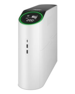 APC Back-UPS Pro voor gamen, 2200VA/1320W, Tower, 230V, 4x Schuko en 2x IEC C13 uitgangen, RGB verlichting, Pure sinusgolf, Arctic (Wit)