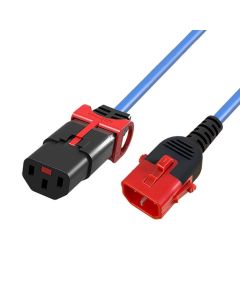 Microconnect MC-DUALC13C14S-1.5B electriciteitssnoer Blauw 1,5 m C13 stekker C14 stekker