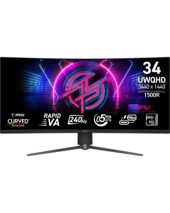 MSI MPG 346CQRF X24 computer monitor 86,4 cm (34") 3440 x 1440 Pixels UltraWide Quad HD Zwart
