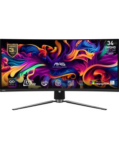 MSI MAG 341CQP QD-OLED computer monitor 86,4 cm (34") 3440 x 1440 Pixels UltraWide Quad HD Zwart