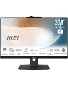 MSI Modern AM242TP 1M-1227EU Intel Core 5 120U 60,5 cm (23.8") 1920 x 1080 Pixels Touchscreen Alles-in-één-pc 8 GB DDR5-SDRAM 512 GB SSD Windows 11 Pro Wi-Fi 6E (802.11ax) Zwart