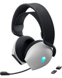 Alienware AW725H Headset Bedraad en draadloos Hoofdband Gamen USB Type-C Bluetooth Zwart, Wit