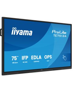 iiyama TE7513A-B2AG beeldkrant Interactief flatscreen 190,5 cm (75") Wifi 500 cd/m² 4K Ultra HD Zwart Touchscreen Type processor Android 24/7
