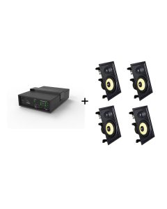 Vivolink Audiopack Subwoofer + 4 x premium in-wall speakers - (Limited Bundle Pack Offer) Zwart Bedraad 110 W