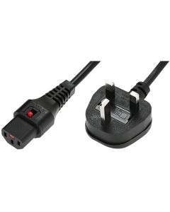 Microconnect MC-UKC135B electriciteitssnoer Zwart 5 m Netstekker type G C13 stekker