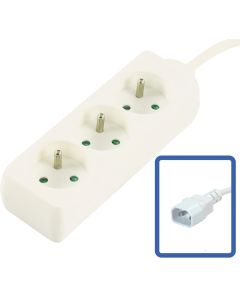 Microconnect MC-PS030150FRUPSW power uitbreiding 1,5 m 3 AC-uitgang(en) Wit