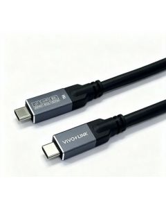 Vivolink USB-C to USB-C Cable 1m - USB4, 40Gbps, 100W PD, 8K, Enterprise-tested USB-kabel USB4 Gen 2x2 USB C 40 Gbit/s 240 W Zwart
