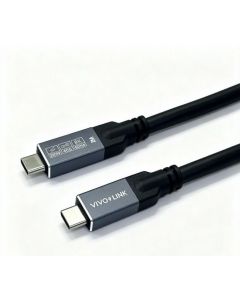 Vivolink USB-C to USB-C Cable 2m - USB4, 40Gbps, 100W PD, 8K, Enterprise-tested USB-kabel USB4 Gen 2x2 USB C 40 Gbit/s 240 W Zwart
