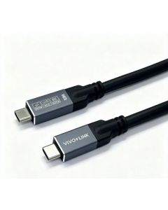 Vivolink USB-C to USB-C Cable 0.5m - USB4, 40Gbps, 100W PD, 8K, Enterprise-tested USB-kabel USB4 Gen 2x2 0,5 m USB C 40 Gbit/s Zwart