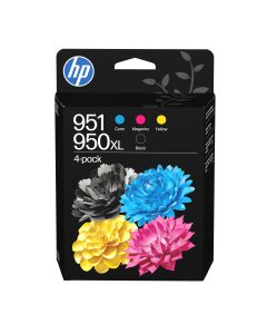 HP 950XL originele zwarte / 951 cyaan/magenta/gele inktcartridges, 4-pack