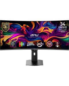 MSI MPG 341CQRDE QD-OLED X36 computer monitor 86,4 cm (34") 3440 x 1440 Pixels UltraWide Quad HD Zwart