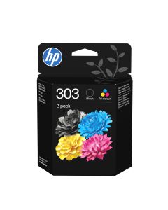 HP 303 originele zwarte/drie-kleuren inktcartridges, 2-pack