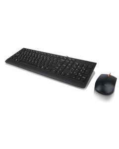 Lenovo 300 USB Combo toetsenbord Inclusief muis Thuis QWERTZ Duits Zwart