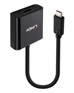 Lindy 43438 video kabel adapter 0,15 m USB Type-C HDMI Zwart
