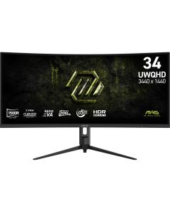 MSI MAG 342CQRF E20 computer monitor 86,4 cm (34") 3440 x 1440 Pixels UltraWide Quad HD LCD Zwart