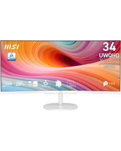 MSI Pro MP341CQW E12 computer monitor 86,4 cm (34") 3440 x 1440 Pixels UltraWide Quad HD Wit