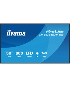 iiyama LH5066UHSB-B1AG beeldkrant Digitale signage flatscreen 127 cm (50") LCD Wifi 800 cd/m² 4K Ultra HD Zwart Type processor Android 24/7