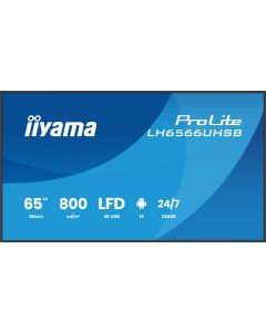 iiyama LH6566UHSB-B1AG beeldkrant Digitale signage flatscreen 165,1 cm (65") LCD Wifi 800 cd/m² 4K Ultra HD Zwart Type processor Android 24/7