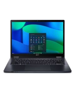 Acer TravelMate TMP414RN-54-TCO-75K1 Intel Core Ultra 7 155U Hybride (2-in-1) 35,6 cm (14") Touchscreen WUXGA 16 GB DDR5-SDRAM 512 GB SSD Wi-Fi 6E (802.11ax) Windows 11 Pro Blauw