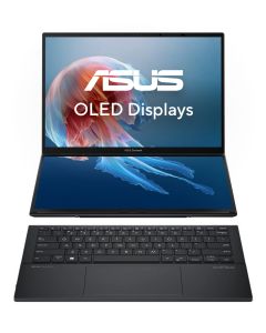 ASUS Zenbook Duo UX8406CA-QL194W Intel Core Ultra 9 285H Hybride (2-in-1) 35,6 cm (14") Touchscreen WUXGA 32 GB LPDDR5x-SDRAM 1 TB SSD Wi-Fi 7 (802.11be) Windows 11 Home Grijs QWERTZ Duits