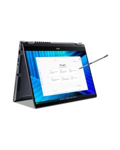 Acer TravelMate TMP414RN-55-TCO-58UA Intel Core Ultra 5 225U Hybride (2-in-1) 35,6 cm (14") Touchscreen WUXGA 16 GB DDR5-SDRAM 512 GB SSD Wi-Fi 7 (802.11be) Windows 11 Pro Blauw QWERTZ Duits