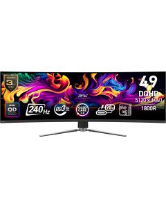 MSI MPG 491CQPX QD-OLED computer monitor 124,5 cm (49") 5120 x 1440 Pixels Dual QHD Zwart