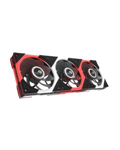 ASUS ROG Eurux GR120 ARGB Reverse Fan - Triple Pack Computer behuizing Ventilator 12 cm Zwart, Wit 3 stuk(s)