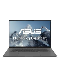 ASUS Zenbook A16 UX3607QA-SH132W Copilot+ PC Snapdragon X1-26-100 Laptop 40,6 cm (16") WUXGA 16 GB LPDDR5x-SDRAM 512 GB SSD Wi-Fi 6E (802.11ax) Windows 11 Home Grijs QWERTZ Duits
