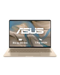 ASUS Zenbook 14 UX3480QA-U1157W Copilot+ PC Snapdragon X1-26-100 Laptop 35,6 cm (14") WUXGA 16 GB LPDDR5x-SDRAM 512 GB SSD Wi-Fi 6E (802.11ax) Windows 11 Home Beige QWERTZ Duits