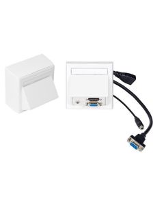 Vivolink WI221192 wandcontactdoos HDMI + VGA + 3.5mm Wit