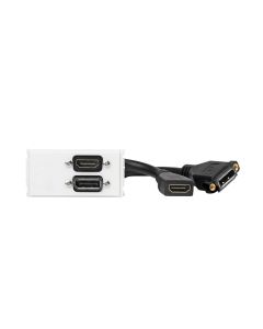 Vivolink WI221267 wandcontactdoos HDMI + DisplayPort Wit