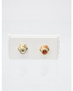Vivolink WI221285 wandcontactdoos 2 x RCA Wit