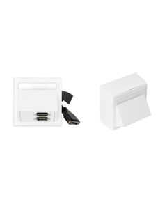 Vivolink WI221292 wandcontactdoos HDMI + DisplayPort + 3.5mm Wit