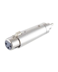Microconnect XLRFG tussenstuk voor kabels RCA XLR Zilver